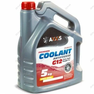 Антифриз RED G12 Сoolant <> (червоний) (Каністра 5кг))) AXXIS AX-2002