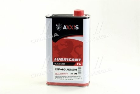 Масло моторное. 5W-40 A3/B4 Gold Sint (Канистра 1л)) AXXIS AX-2024