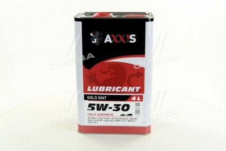 Масло моторное. 5W-30 Gold Sint (Канистра 4л)) AXXIS AX-2023