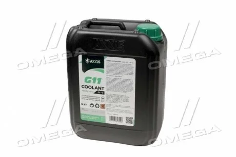 Антифриз GREEN G11 Сoolant Ready-Mix -36°C <> (зелений) (Каністра 5кг))) AXXIS AX-P999-G11Gr RDM5 (фото 1)
