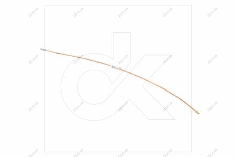 Трубка тормозная ГАЗ 3302, 2705 (задн.разводка правая 890 мм) <> ДК 3302-3506040-51