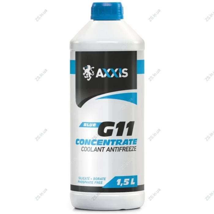 Антифриз <> BLUE концентрат G11 (-80C) (Канистра 1,5л) AXXIS AX-2093 (фото 1)