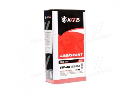 Масло моторное. 5W-40 A3/B4 Gold Sint (Канистра 5л)) AXXIS AX-2175