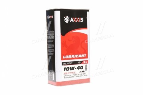 Олива моторн. 10W-40 DZL Light (Каністра 5л) AXXIS AX-2178