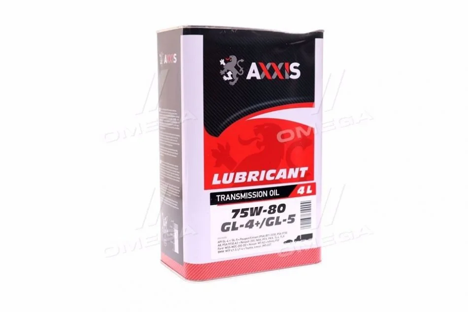 Масло трансмиссии. 75W-80 GL-4+ (Канистра 4л)) AXXIS AX-2163 (фото 1)
