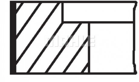 Кільця поршневі VAG 81,01 1,6-2,2 1,5x1,75x3 (вир-во Mahle) Knecht/Mahle 034 74 N0 (фото 1)