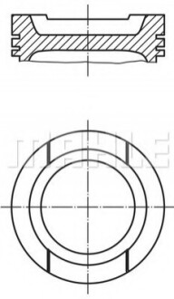 Поршень з кільцями VAG 81,51 1,6 97- (Mahle) Knecht/Mahle 033 20 01