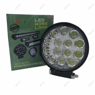 LED Фара робоча 42W/60 (14x3W/широкий промінь,круглий корпус)2730 lm -1050 55мм (GY-014Z03С) JFD JFD-1050-55 (GY-014Z03С) (фото 1)