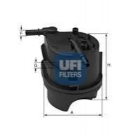 Фильтр топливный PSA 1.4 HDI 02-, FORD 1.4 TDCI 02-(OE) (выр-во) UFI 24.015.00