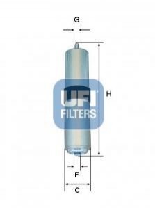 Фільтр паливний BMW 1, 2, X1 1.4-2.0 d 15- (OE) UFI 31.926.01