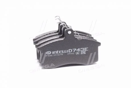 Колодка тормозов. ВАЗ 2108 перед. (компл. 4шт.) (выр-во) Intelli D743E