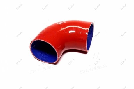 Патрубок турбокомпресора МТЗ, ПАЗ, ЗІЛ-5301 великий (СИЛІКОН червоний, D=90 мм, L=90 мм) RED LORRY 260-1109009-А
