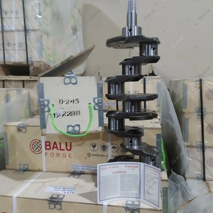 Вал колінчастий Д 245.5, 12С (МТЗ, ЗІЛ) (7 болт, 12 шліц) (, Індія) BALU 245-1005015-А (фото 1)
