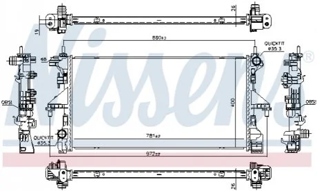 Радіатор охолодження CITROEN Jumper/ FIAT Ducato/PEUGEOT Boxer Nissens 606554