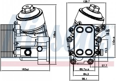 Радиатор масляный с корпусом VAG (выр-во) Nissens 91154