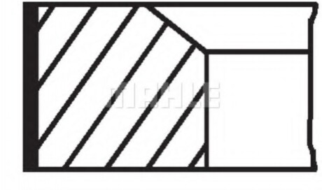 Кільця поршневі FIAT 1,4 16V 72,00 1x1,2x2 mm (Mahle) Knecht/Mahle 010 29 N0