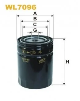 Фильтр масляный двигателя DAF (TRUCK) /OP549 (выр-во WIX-FILTERS UA) WIX FILTERS WL7096