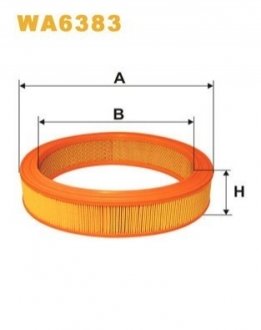 Фільтр повітряний AUDI, SKODA, VW /AR201 (WIX-FILTERS UA) WIX FILTERS WA6383 (фото 1)