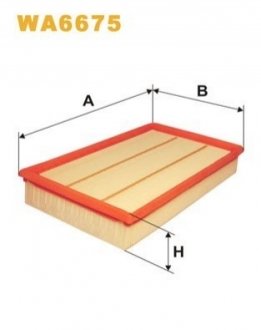 Фільтр повітряний FORD TRANSIT /AP023/3 (WIX-FILTERS UA) WIX FILTERS WA6675 (фото 1)