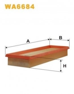 Фільтр повітряний RENAULT /AP134/2 (WIX-FILTERS UA) WIX FILTERS WA6684