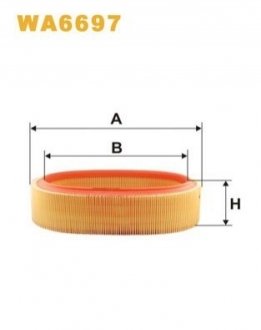 Фільтр повітряний RENAULT /AR131/1 (WIX-FILTERS UA) WIX FILTERS WA6697 (фото 1)