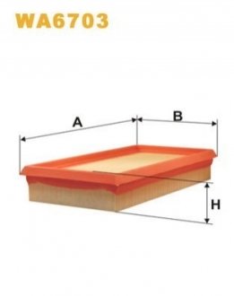 Фільтр повітряний RENAULT /AP134/3 (WIX-FILTERS UA) WIX FILTERS WA6703
