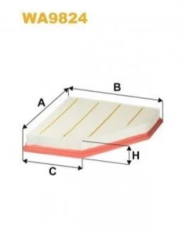 Фильтр воздушный BMW 1, 3, 4 2.0-4.0i 15- (выр-во WIX-FILTERS) WIX FILTERS WA9824