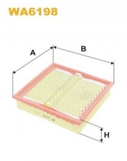 Фільтр повітряний MB 124 /AP034 (вир-во WIX-FILTERS UA) WIX FILTERS WA6198