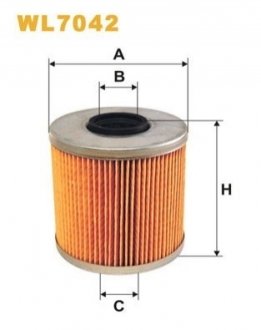 Фільтр масляний двигуна /OM523 (вир-во WIX-FILTERS UA) WIX FILTERS WL7042