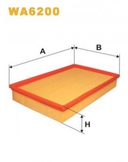 Фільтр повітряний FIAT /AP038 (WIX-FILTERS UA) WIX FILTERS WA6200