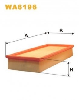 Фільтр повітряний BMW /AP031 (WIX-FILTERS UA) WIX FILTERS WA6196 (фото 1)