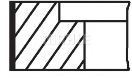 Кольца поршневые VAG 81,01 1,6-2,2 1,5x1,75x3 (выр-во Mahle) Knecht/Mahle 034 74 N3