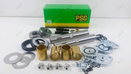 Шкворень ГАЗЕЛЬ в компл. (полный на а/м) ГАЗ 3302 Р0 (стандарт) (D= 25,0) (усилен. крышки) /шкворня (серия 'Standart') PSG 3302-3000100-01