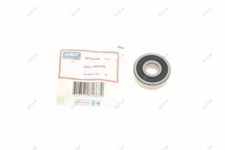 Підшипник кульковий радіальний (10х30х9) SKF 6200-2RSH/C3