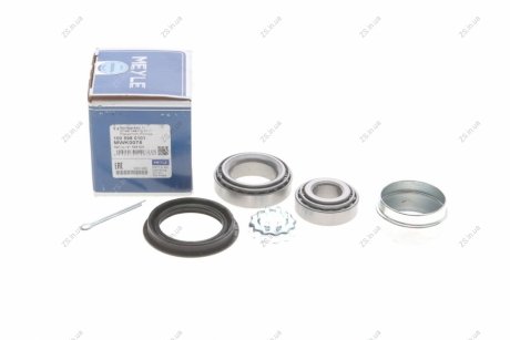 Комплект подшипников предназначенных для монтажа на ступицу, роликовые, с элементами монтажа. MEYLE 100 598 0101