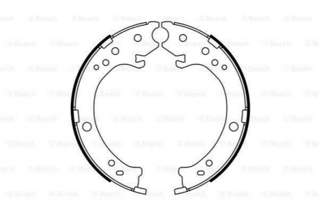 Комплект гальмівних колодок з 4 шт. барабанів Bosch 0986487765