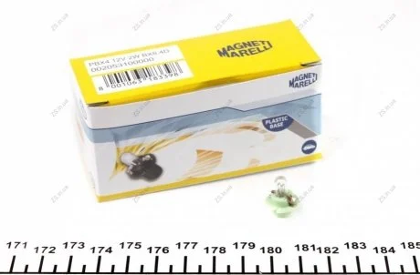 PBX4 2W 12 Лампа розжарювання (12V 2W PBX4) Magneti Marelli 002053100000