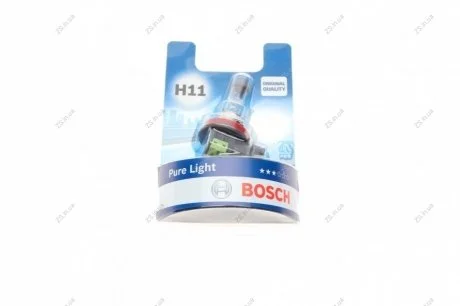 Автолампа (12V 55W H11 PURE LIGHT блістер))) Bosch 1987301339