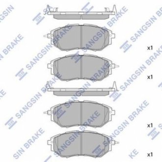 Комплект тормозных колодок из 4 шт. дисков SANGSIN SP1534