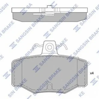 Комплект гальмівних колодок з 4 шт. дисків SANGSIN SP1741