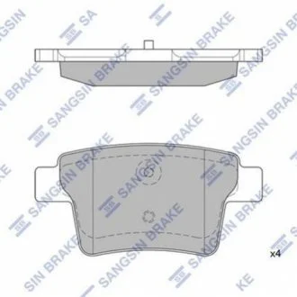 Комплект гальмівних колодок з 4 шт. дисків SANGSIN SP2095