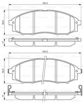 Комплект гальмівних колодок з 4 шт. дисків Bosch 0986494152