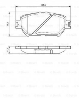 Комплект гальмівних колодок з 4 шт. дисків Bosch 0986494363 (фото 1)