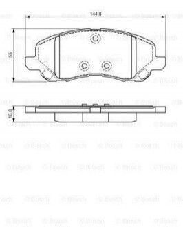 Комплект гальмівних колодок з 4 шт. дисків Bosch 0986495170