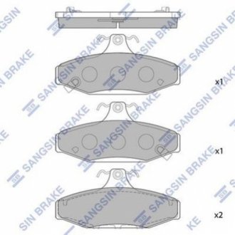 Комплект гальмівних колодок. SANGSIN SP1066