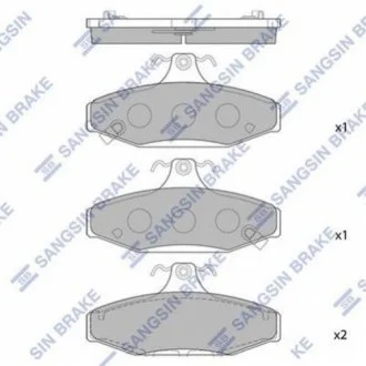 Комплект гальмівних колодок. SANGSIN SP1066