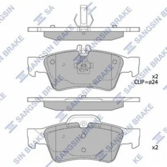 Комплект тормозных колодок. SANGSIN SP2209