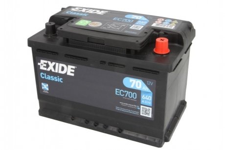 Акумулятор CLASSIC 12V/70Ah/640A EXIDE EC700