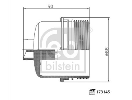 Кришка корпусу масляного фільтра FEBI BILSTEIN 173145 (фото 1)