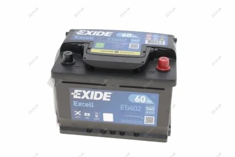 Акумулятор EXCELL 12V/60Ah/540A EXIDE EB602